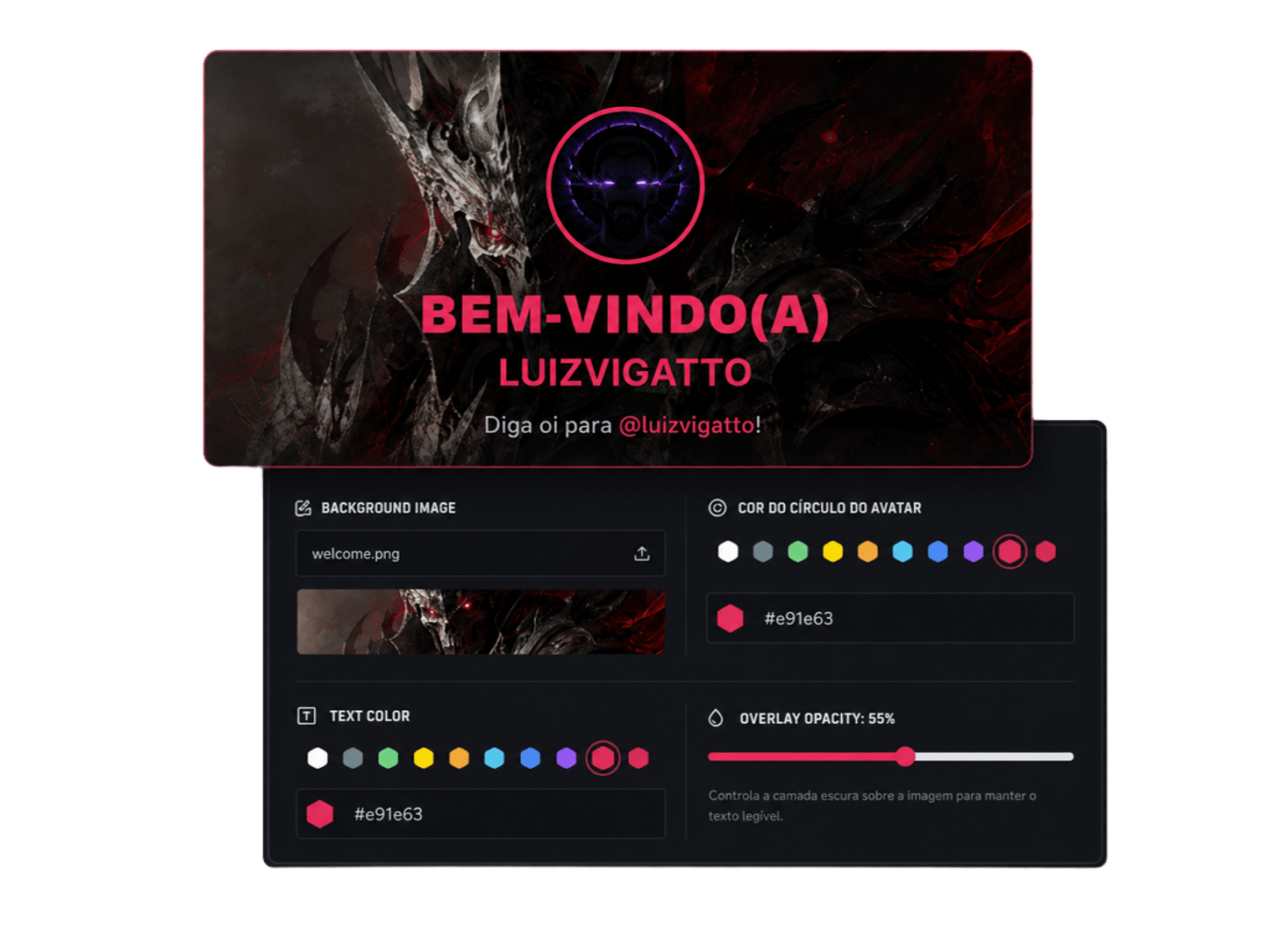 Sistema personalizado de boas-vindas